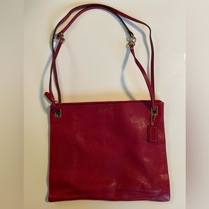 Coach red soft leather, thin shoulder bag, $80 Firm.
